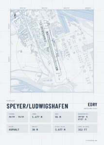 Poster Speyer/Ludwigshafen im Stil Technical hell
