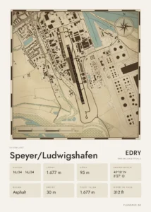 Poster Speyer/Ludwigshafen im Stil Vintage
