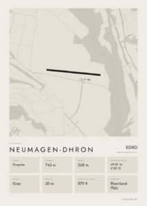 Poster Neumagen-Dhron im Stil Minimal