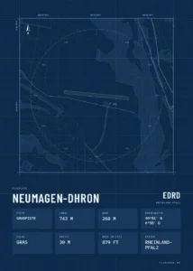 Poster Neumagen-Dhron im Stil Technical