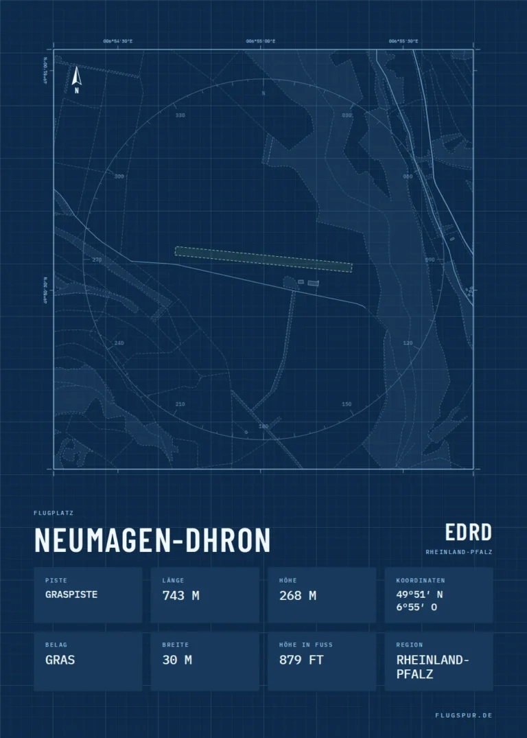 Poster Neumagen-Dhron im Stil Technical