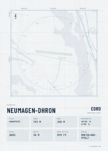 Poster Neumagen-Dhron im Stil Technical hell