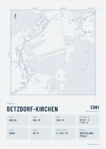 Poster Betzdorf-Kirchen im Stil Technical hell