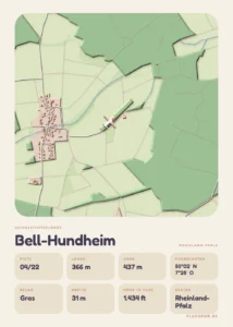 Poster Bell-Hundheim im Stil Clay