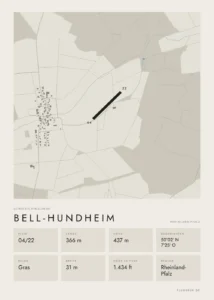 Poster Bell-Hundheim im Stil Minimal