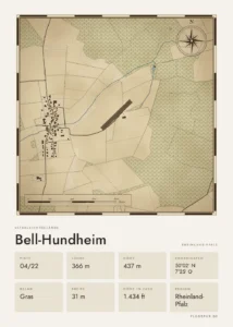 Poster Bell-Hundheim im Stil Vintage
