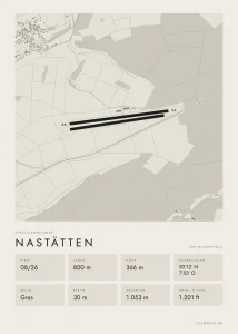 Poster Nastätten im Stil Minimal