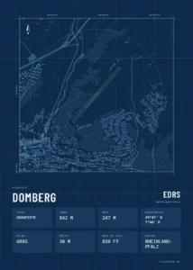 Poster Domberg im Stil Technical