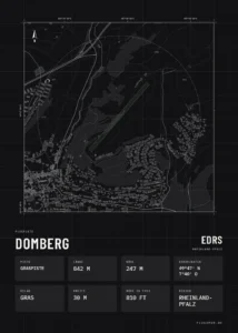 Poster Domberg im Stil Technical schwarz