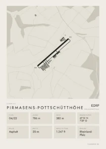 Poster Pirmasens-Pottschütthöhe im Stil Minimal