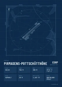 Poster Pirmasens-Pottschütthöhe im Stil Technical