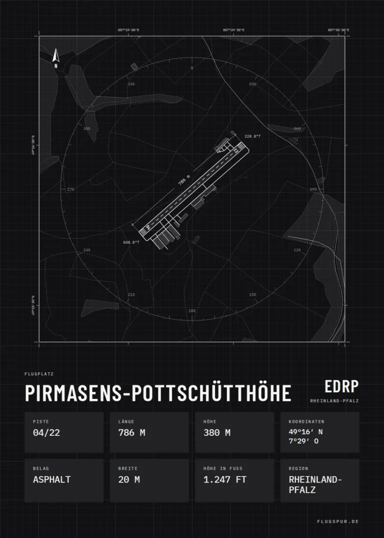 Poster Pirmasens-Pottschütthöhe im Stil Technical schwarz
