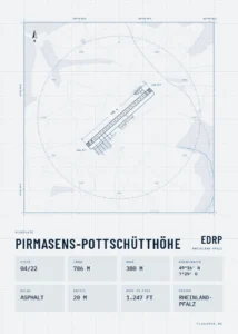Poster Pirmasens-Pottschütthöhe im Stil Technical hell