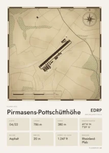 Poster Pirmasens-Pottschütthöhe im Stil Vintage