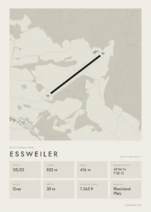 Poster Eßweiler im Stil Minimal