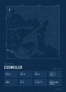 Poster Eßweiler im Stil Technical