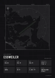 Poster Eßweiler im Stil Technical schwarz