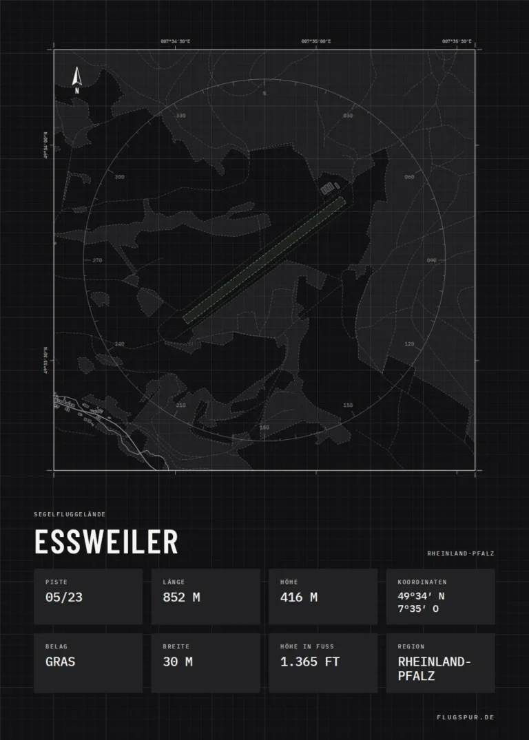 Poster Eßweiler im Stil Technical schwarz