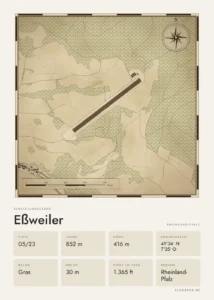 Poster Eßweiler im Stil Vintage