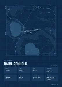 Poster Daun-Senheld im Stil Technical