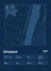 Poster Oppenheim im Stil Technical