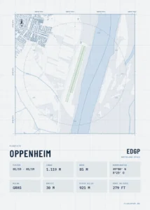 Poster Oppenheim im Stil Technical hell