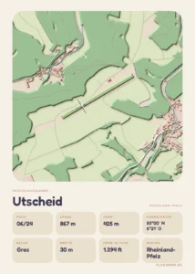 Poster Utscheid im Stil Clay