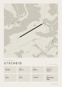 Poster Utscheid im Stil Minimal