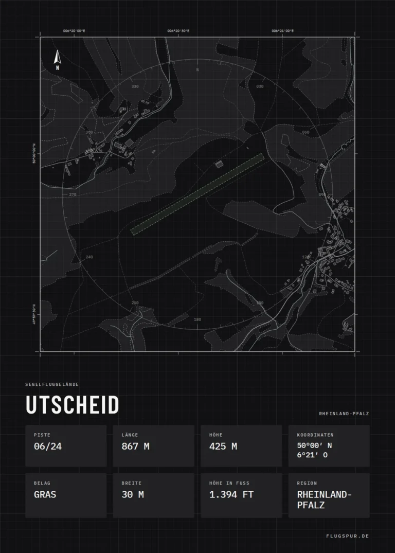 Poster Utscheid im Stil Technical schwarz