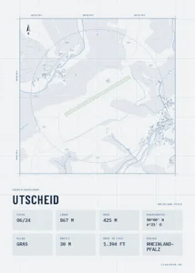 Poster Utscheid im Stil Technical hell
