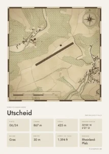 Poster Utscheid im Stil Vintage