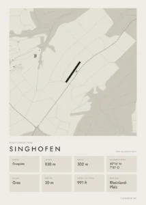 Poster Singhofen im Stil Minimal