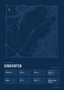 Poster Singhofen im Stil Technical