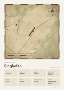 Poster Singhofen im Stil Vintage