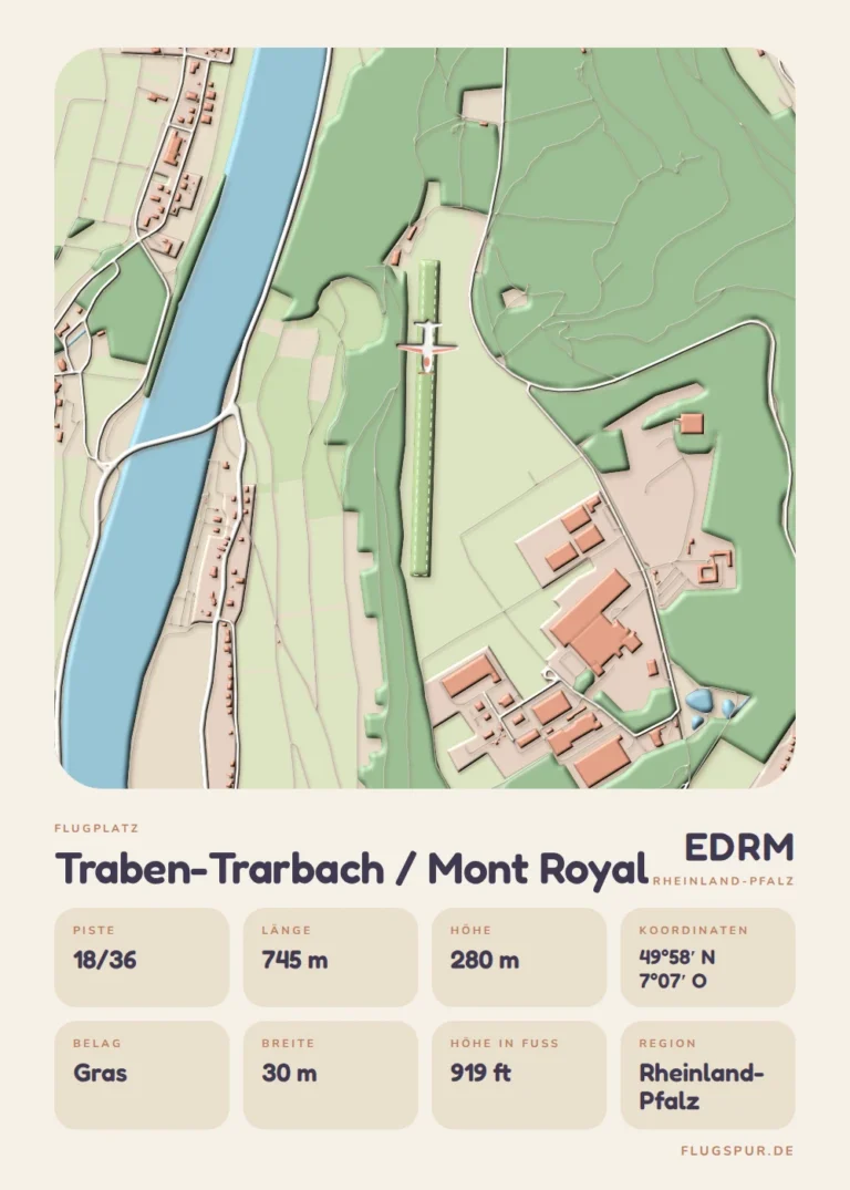 Poster Traben-Trarbach / Mont Royal im Stil Clay