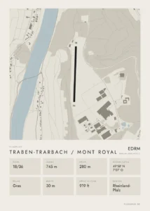 Poster Traben-Trarbach / Mont Royal im Stil Minimal