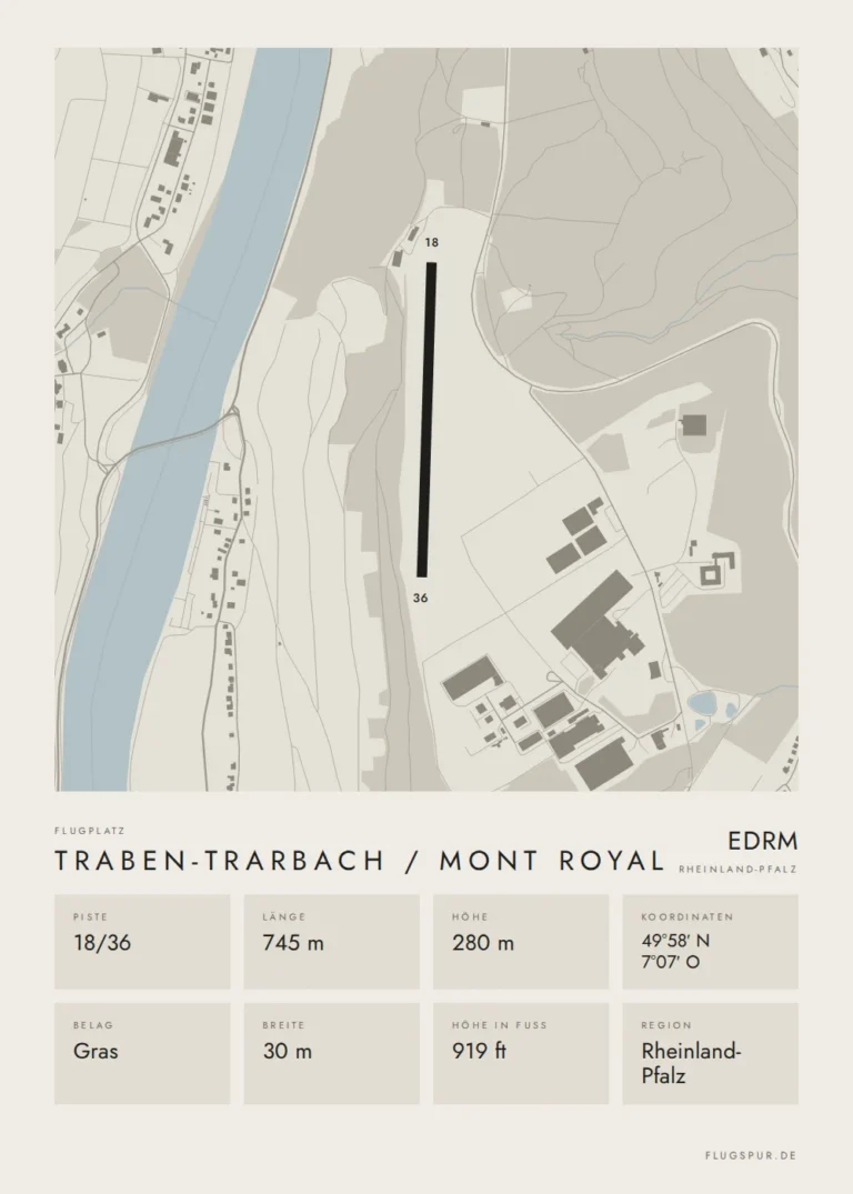 Poster Traben-Trarbach / Mont Royal im Stil Minimal