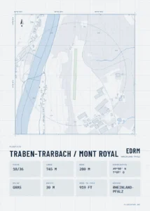 Poster Traben-Trarbach / Mont Royal im Stil Technical hell
