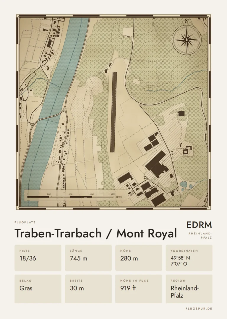 Poster Traben-Trarbach / Mont Royal im Stil Vintage