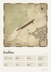 Poster Segelfluggelände Diefflen, Stil Vintage