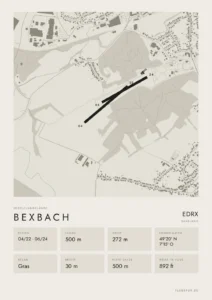 Poster Segelfluggelände Bexbach (EDRX), Stil Minimal