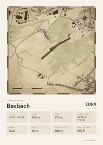 Poster Segelfluggelände Bexbach (EDRX), Stil Vintage