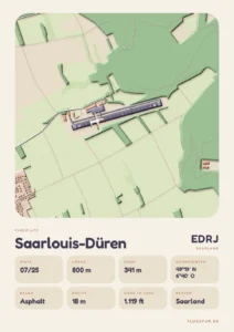 Poster Flugplatz Saarlouis-Düren (EDRJ)