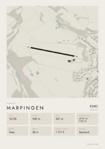 Poster Flugplatz Marpingen (EDRC), Stil Minimal