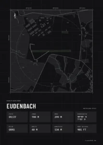 Poster Eudenbach im Stil Technical schwarz
