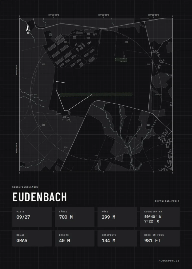 Poster Eudenbach im Stil Technical schwarz
