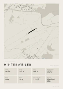 Poster Hinterweiler im Stil Minimal