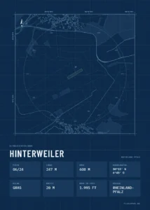 Poster Hinterweiler im Stil Technical