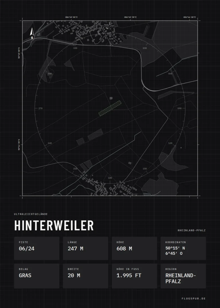 Poster Hinterweiler im Stil Technical schwarz
