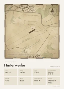 Poster Hinterweiler im Stil Vintage